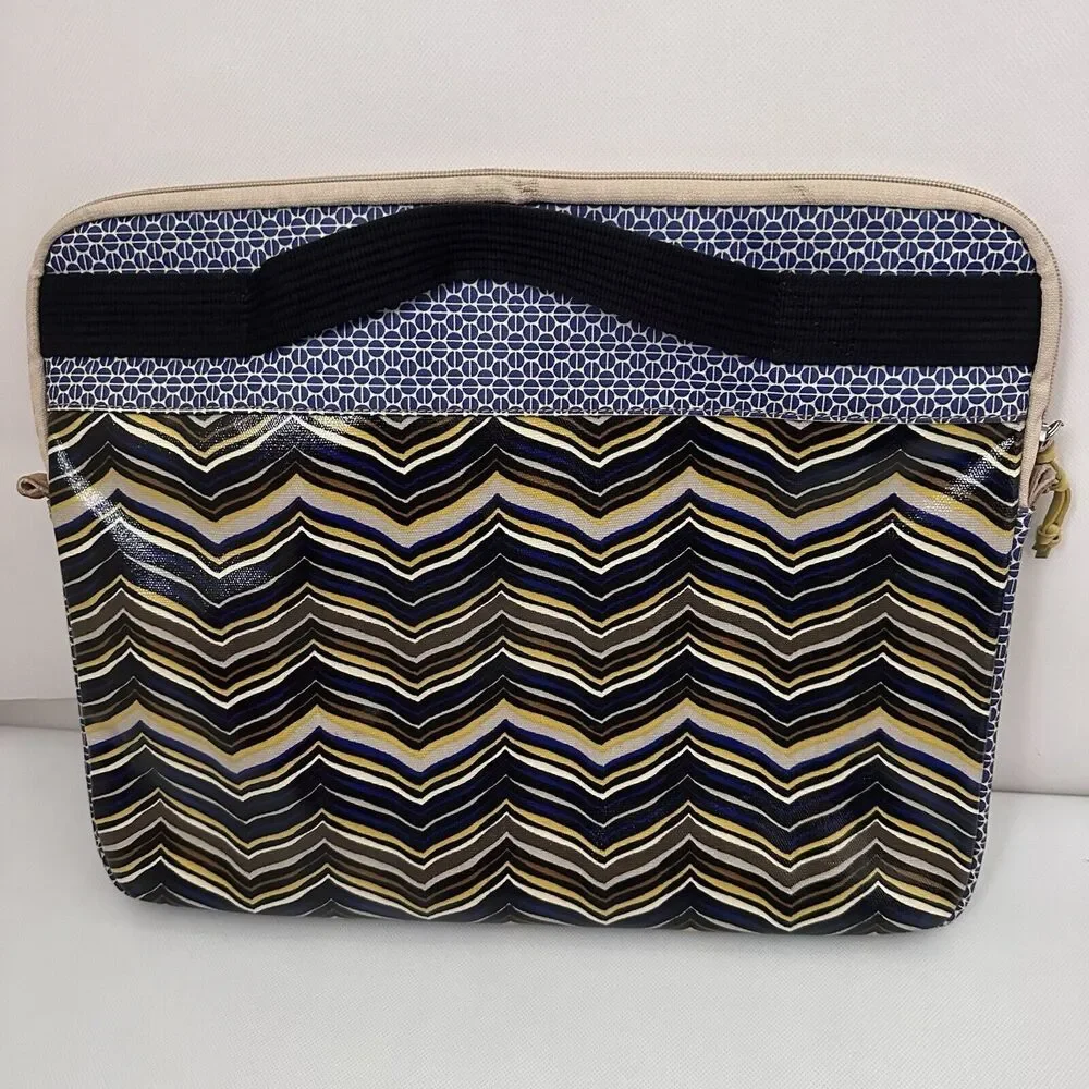 Fossil Laptop Case Sleeve Bag Key Per Women's Coated Floral Canvas